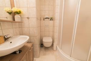 Koupelna v ubytování Apartmány U Sjezdovky