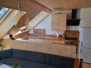 Kuchyň nebo kuchyňský kout v ubytování Jagdhaus im Grünen, mit Sauna