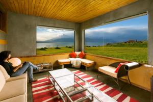 Χώρος καθιστικού στο Hotel Altiplanico Puerto Natales