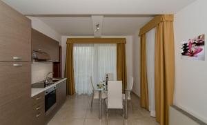 Kuchyň nebo kuchyňský kout v ubytování Hotel Paris