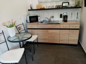 A kitchen or kitchenette at Kőszeghegyalja Vendégház