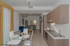 Kuchyň nebo kuchyňský kout v ubytování Hotel Paris