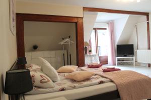 Televízia a/alebo spoločenská miestnosť v ubytovaní Apartamenty "U Elżbiety" + 4 fotografie