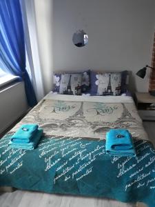 Posteľ alebo postele v izbe v ubytovaní Apartament w Sercu Warmii I