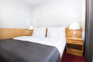 Postel nebo postele na pokoji v ubytování Hotel Maroli Mikulov