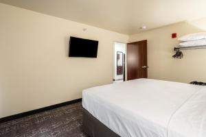 Televiisor ja/või meelelahutuskeskus majutusasutuses Cobblestone Hotel & Suites - Andrews