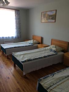 Tempat tidur dalam kamar di Viesu nams Zivtiņi