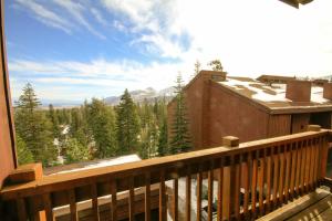 a balcony with a view of the mountains at Mammoth Ski & Racquet Club #66 in Mammoth Lakes