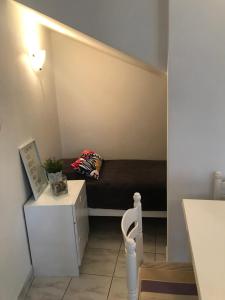 Ein Sitzbereich in der Unterkunft Apartmenthaus"Kala"