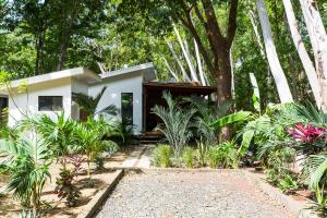 里瓦斯省的住宿－Eco Casita Phase I #10，花园中树木繁茂的房屋