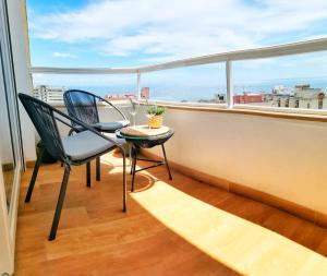 A balcony or terrace at Apartamento vista bonita