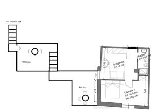 plan piętra domu w obiekcie Happy House Bogliasco w mieście Bogliasco