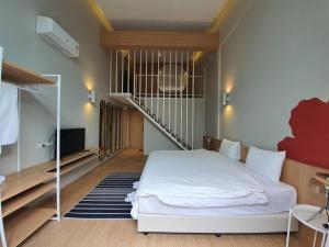 Postel nebo postele na pokoji v ubytování Platinum hotel