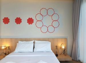 Postel nebo postele na pokoji v ubytování Platinum hotel
