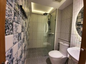 Koupelna v ubytování Platinum hotel