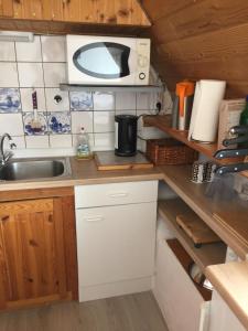 Kuchyň nebo kuchyňský kout v ubytování Ferienwohnung Kahl