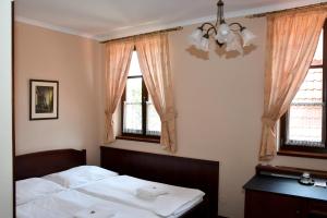 Postel nebo postele na pokoji v ubytování Hotel Buchlovice