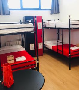 Двухъярусная кровать или двухъярусные кровати в номере Bilbao Akelarre Hostel