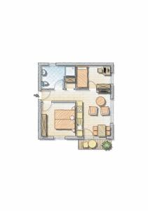 Půdorys ubytování De Kanalkieker Apartmenthaus Meier