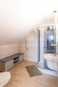 Koupelna v ubytování Motel OLIV