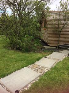 A garden outside Bower Pods 