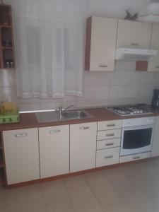 Kuchyň nebo kuchyňský kout v ubytování Apartmani Ana