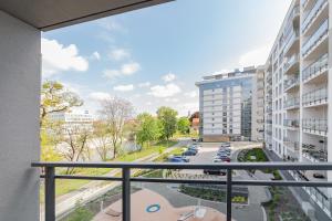 Balkón alebo terasa v ubytovaní Odra View Apartments III