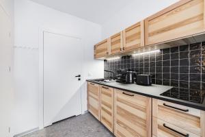 Kuchyňa alebo kuchynka v ubytovaní Odra View Apartments III