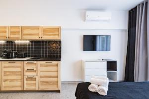 Kuchyňa alebo kuchynka v ubytovaní Odra View Apartments III