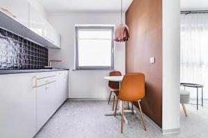Kuchyňa alebo kuchynka v ubytovaní Odra View Apartments III