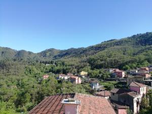 una pequeña ciudad con una montaña en el fondo en Mare, Monti e...Cinque Terre, en La Spezia