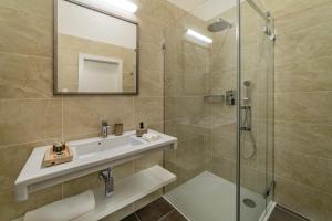 Koupelna v ubytování Hotel Panský Pivovar
