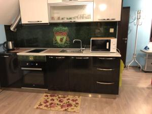 A kitchen or kitchenette at Anfid Apartments