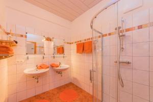 Koupelna v ubytování Landhaus Hochkönig