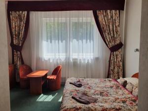 Postel nebo postele na pokoji v ubytování Hotel Sudety