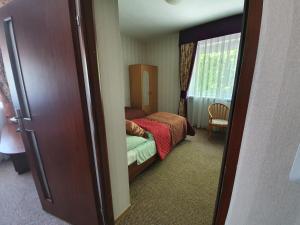 Postel nebo postele na pokoji v ubytování Hotel Sudety