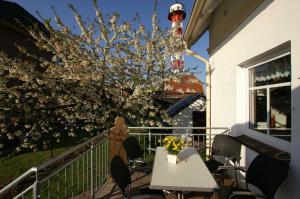 Μπαλκόνι ή βεράντα στο Ferienhaus Am Leuchtturm