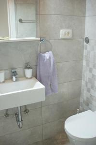 a bathroom with a sink and a toilet at NEW comfortable Apartment Vesna in Hvar