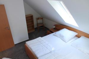 Postel nebo postele na pokoji v ubytování Ferienhaus Groß Popkenhausen
