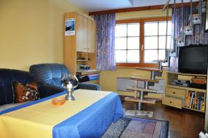 A television and/or entertainment centre at Ferienhaus Backstuber
