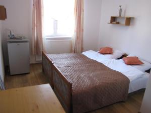 Uma cama ou camas num quarto em Zibi i Pod Topolami