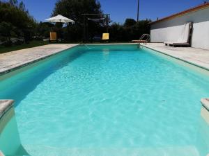 a large swimming pool with blue water at Quinta Sao Martinho in Reguengo Grande