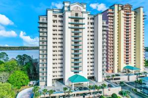 an aerial view of a large white building at Enchantment at Blue Heron in Orlando