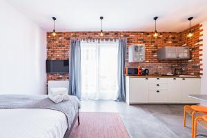 Kuchyňa alebo kuchynka v ubytovaní Odra View Apartments