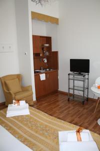 Televízia a/alebo spoločenská miestnosť v ubytovaní Residence Ancona