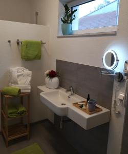 DOMS Gästehaus tesisinde bir banyo