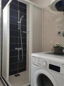 bagno con doccia e lavatrice. di Ana's Place a Kotor (Cattaro)