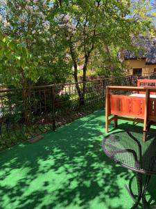 Vonkajšia záhrada v ubytovaní Apartament Centrum