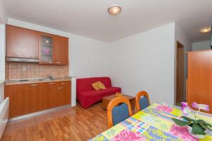 Kuchyň nebo kuchyňský kout v ubytování Apartments Ricina