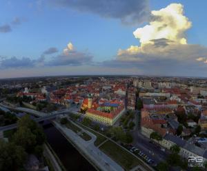 A general view of Győr or a view of the city taken from a szállodákat